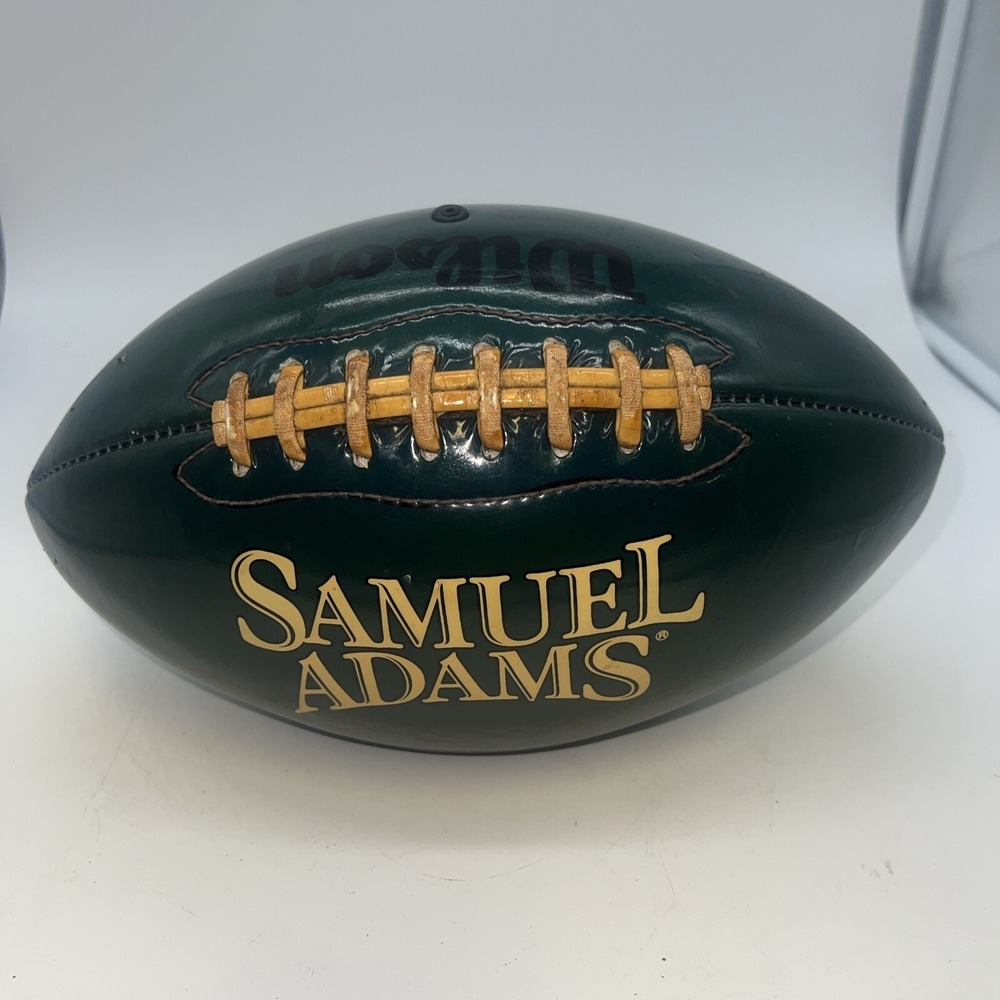 Wilson Samuel Adams Brewery Green Glossy Football Man Cave